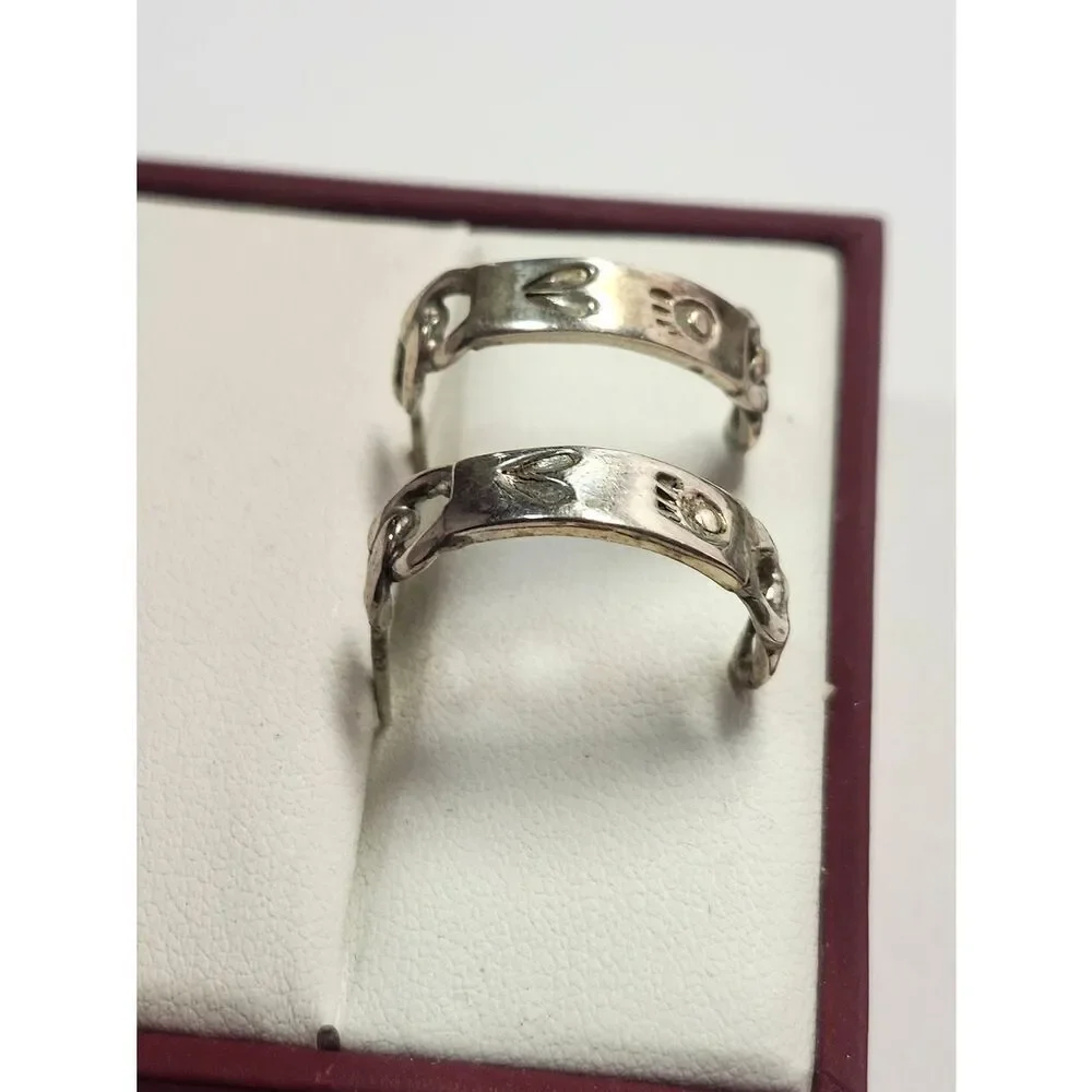 Sterling Silver Half Hoop Earrings
